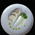 Rouleau van gevogelte met pastinaak creme